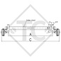 Braked axle 1800kg EURO1 axle type B 1800-9 - HUBIERE