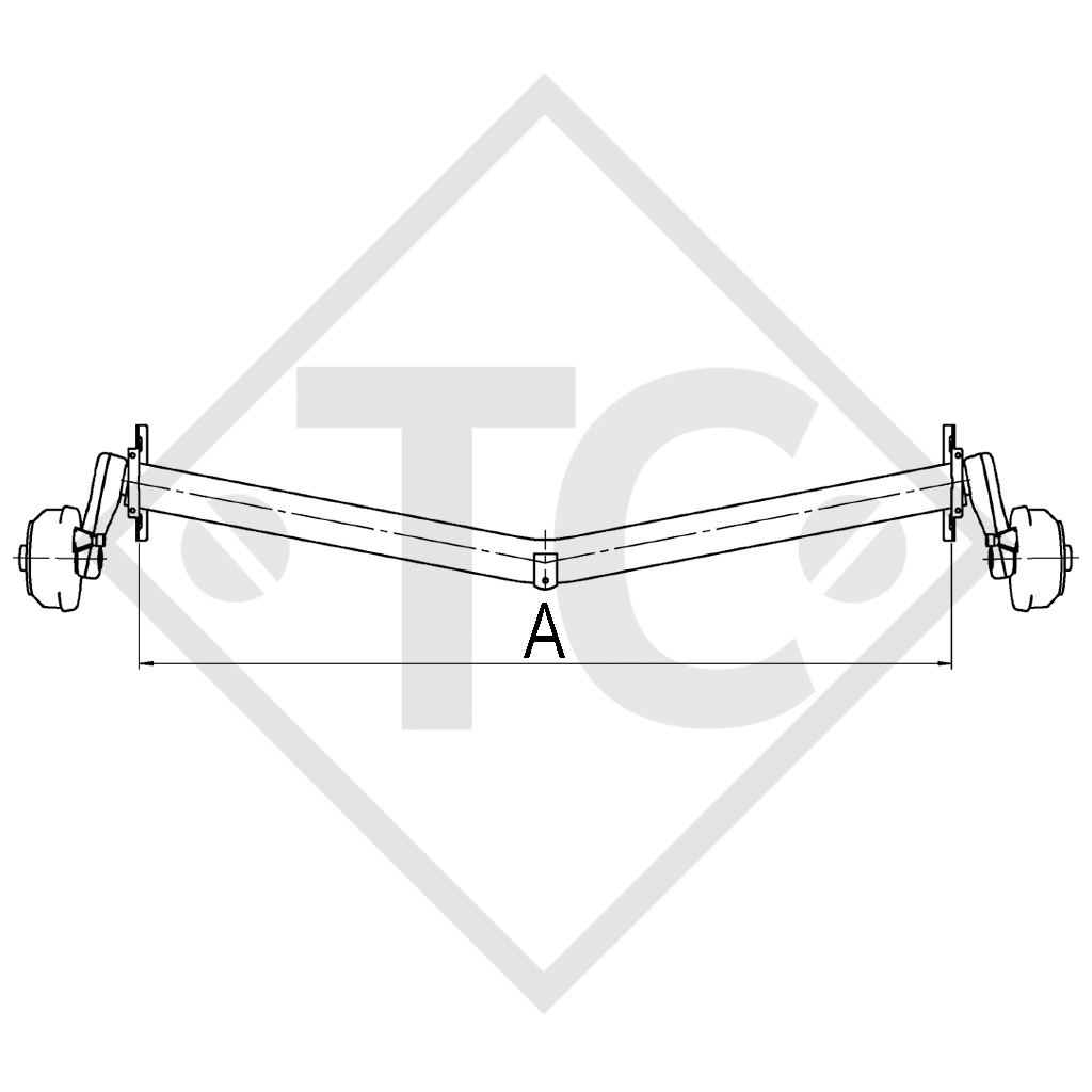 Assale frenato 1000kg EURO1 tipo di assale Delta SI-N 10 FENDT 700