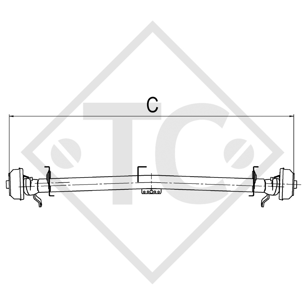 Essieu EURO1 1360kg freiné type d'essieu DELTA SIN 12-3 - Bürstner Averso