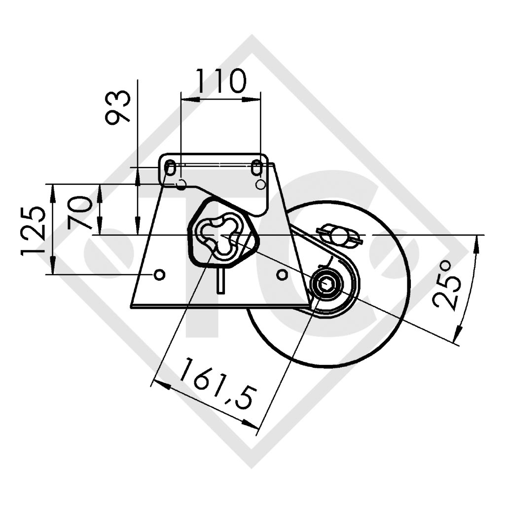 Achse gebremst 1300kg EURO COMPACT Achstyp B 1200-5 Caravalair Ambiance 410