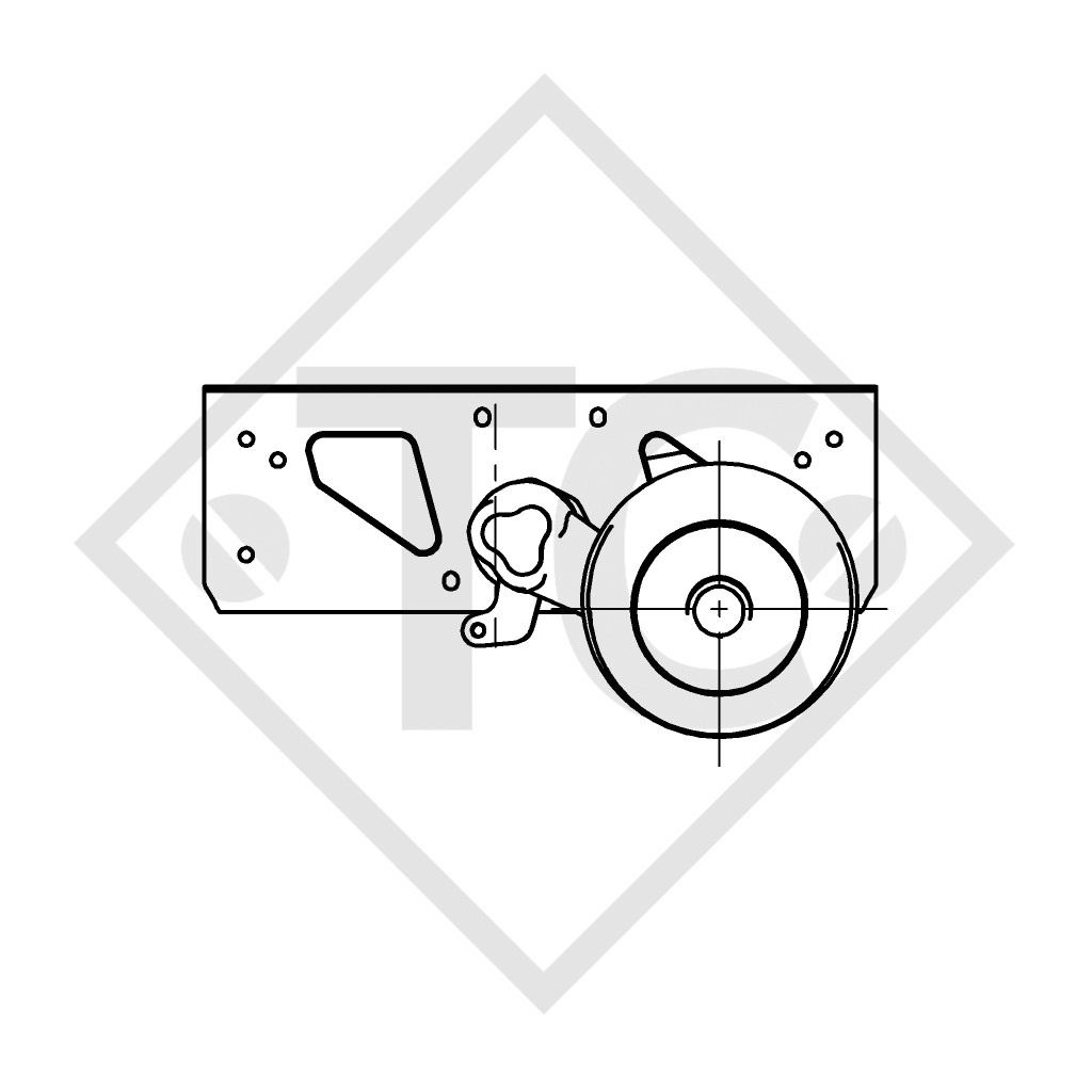 Braked axle 1360kg EURO Plus axle type DELTA SIN 12-3 - Bürstner Amara 470 TL