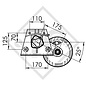 Achse gebremst 1300kg EURO1 Achstyp B 1200-5, Sterckeman