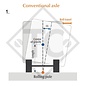 Braked axle 1350kg / 1400kg axle type SCB 1355, 46.25.379.927 - REPRODUCTION, NO LONGER AVAILABLE AS ORIGINAL!