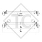 Essieu EURO1 1300kg freiné type d'essieu B 1200-5 Bürstner