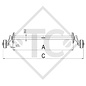 Essieu EURO1 900kg freiné type d'essieu DELTA SI 850-5 Bürstner