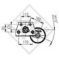 Essieu EURO1 900kg freiné type d'essieu DELTA SI 850-5 Bürstner