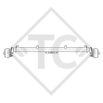 Eje con freno 1000kg EURO COMPACT tipo de eje B 850-10 - Thule