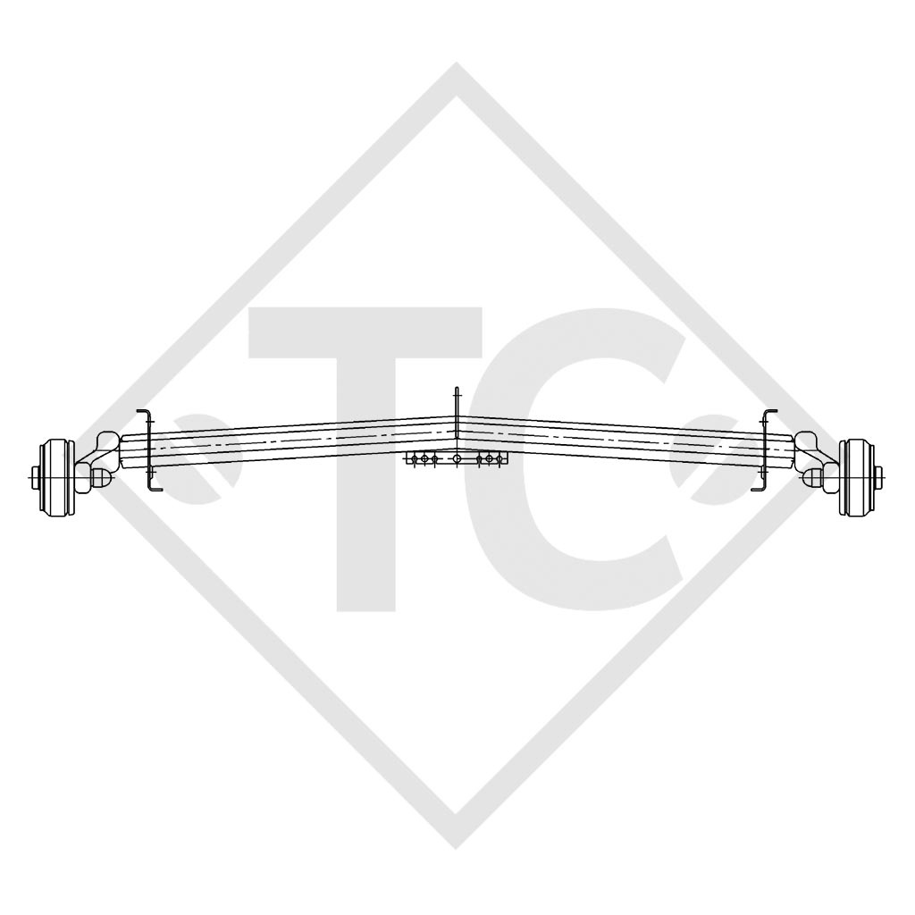 Braked axle 900kg EURO axle type DELTA SI 850-5, Knaus Azur 590 / 610