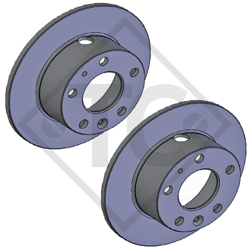 Disc brakes kit for wheel brake type WS 245, brake size 245x10mm, for one axle