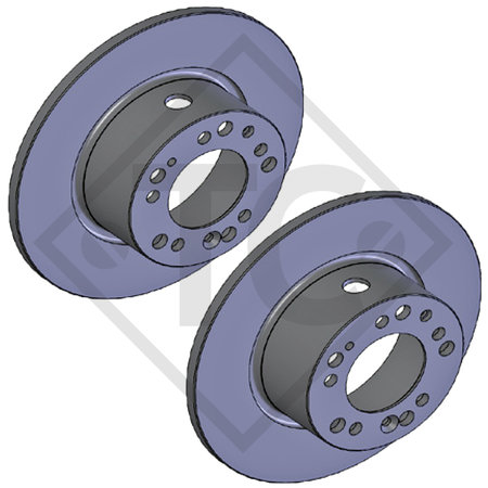 Scheibenbremsen Radbremse WS 284, Bremsengröße 284x12mm