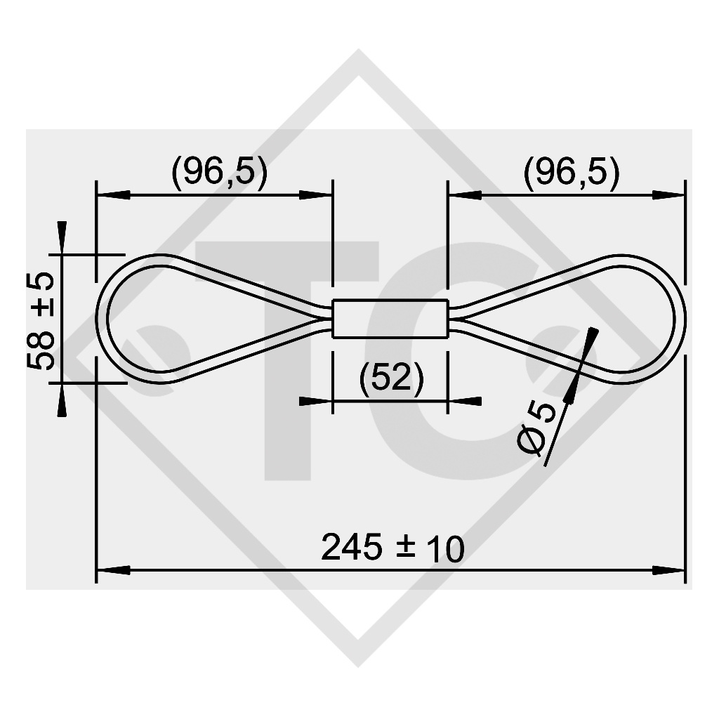 Cable de frenado para remolques sin freno para remolques sin freno