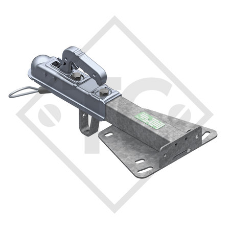 Instalación de lanza de remolque 75 VR con cabezal  AK 7 PLUS 50 - Montaje superior con cable de frenado