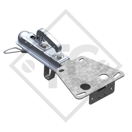 Zugeinrichtung 75 VR mit Kugelkupplung AK 7, Unteneinbau mit Fangseil