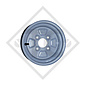 Cerchio per rimorchi RO60280420 3.5x10 ET0 - LK4/100 ML60, 319784 idonei a tutti i tipi di rimorchio