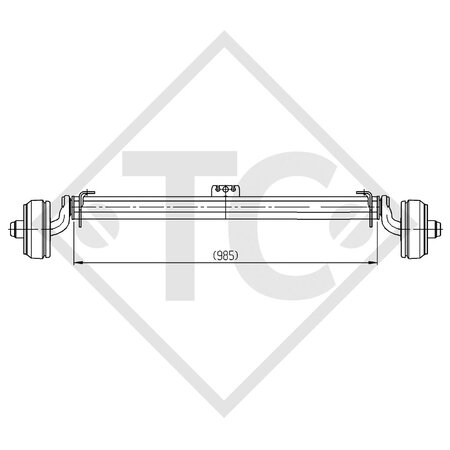 Eje con freno 750kg BASIC tipo de eje B 700-5