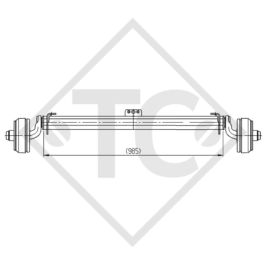 Essieu BASIC 750kg freiné type d'essieu B 700-5