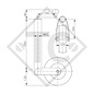 Ruotino d'appoggio ø60mm tondo, tipo ST 60-255 SB, per caravan, rimorchi auto, macchine per l'edilizia