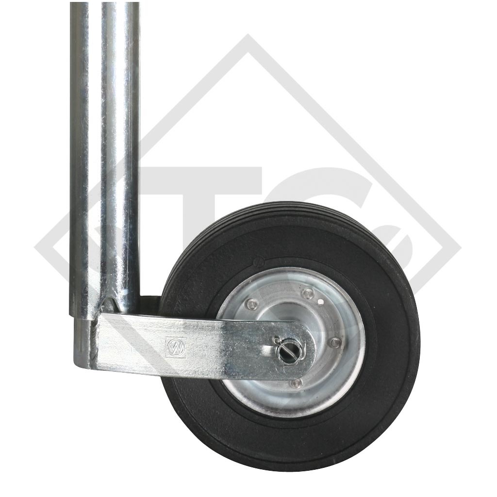 Jockey wheel ø60mm round, type ST 60-255 SB, for caravans, car trailers, machines for building industry