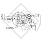 Eje con freno 1350kg RONDO tipo de eje DB 1355 ECO-1, 45.25.379.726 Hobby Elegance 470 UB