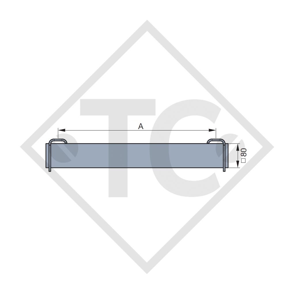 Assale frenato 1400kg tipo di assale SB14, 104077, SARIS