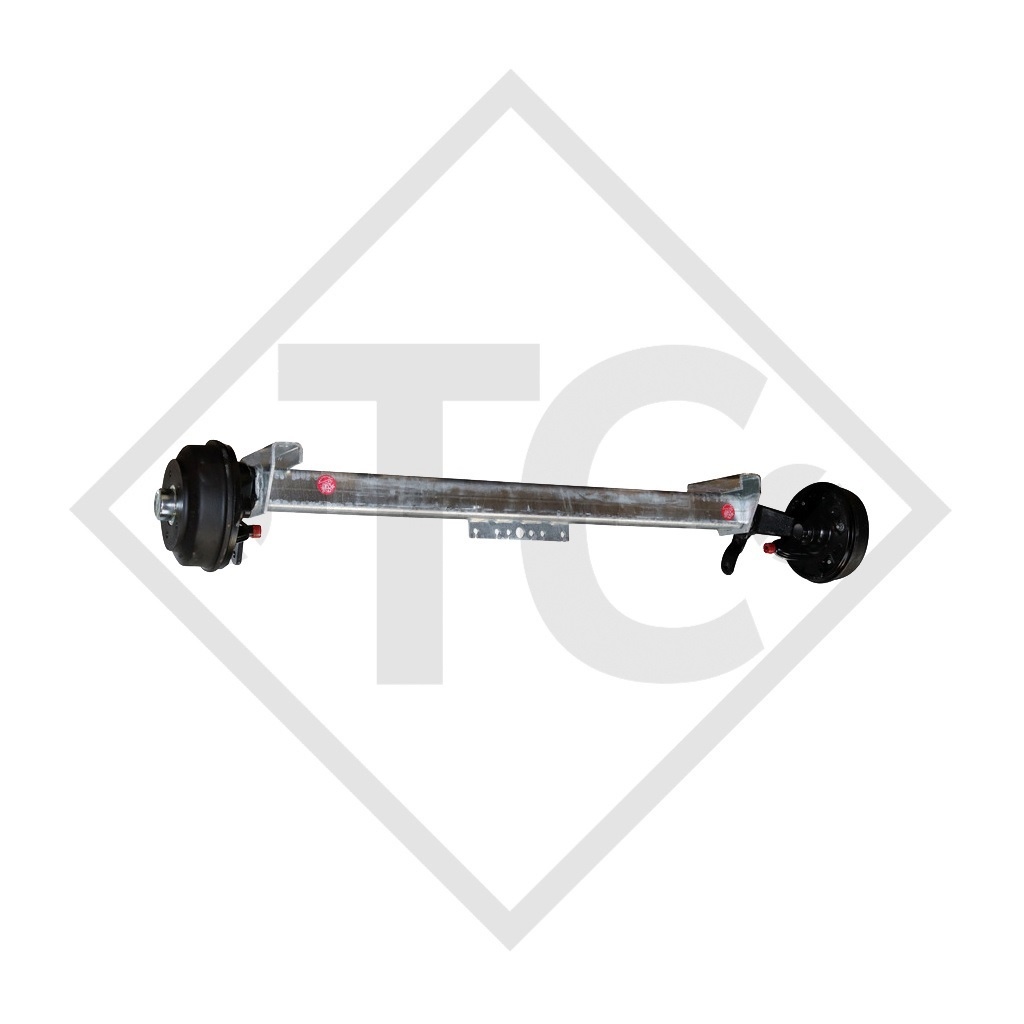 Braked axle 1050kg SWING axle type CB 1055, 46.21.379.015, HUMBAUR