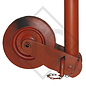 Stützrad ø70mm rund, Stützschuh halbautomatisch, 1224013, für Wohnwagen, PKW-Anhänger, Maschinen für die Bauindustrie