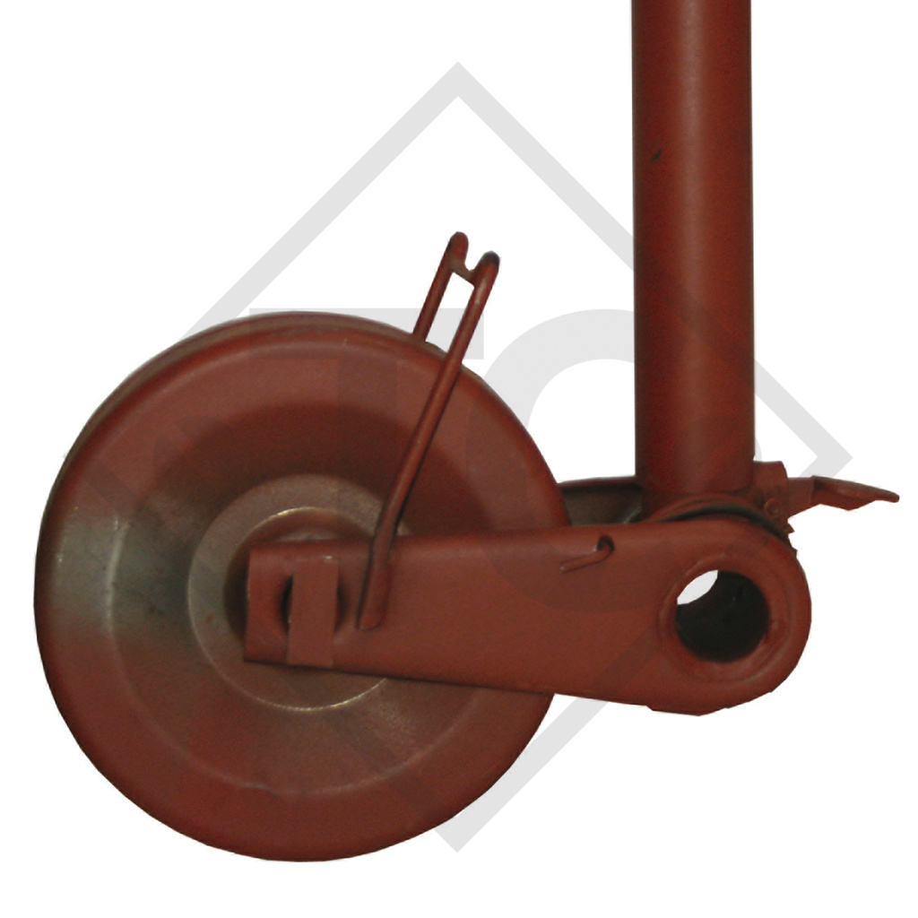 Roue jockey ø70mm rond sabot semi-automatique, 1224012, pour caravanes, remorques-auto, machines pour l'industrie du bâtiment