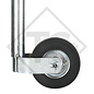 Jockey wheel ø60mm round, type ST 60-V-255 SB, reinforced version, for caravans, car trailers, machines for building industry