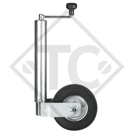 Jockey wheel ø60mm round, type ST 60-V-255 SB, reinforced version