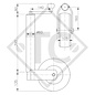 Jockey wheel ø60mm round, type ST 60-V-255 SB, reinforced version, for caravans, car trailers, machines for building industry