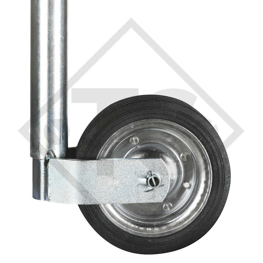 Jockey wheel ø60mm round, type ST 60-V-255 VB, reinforced version, for caravans, car trailers, machines for building industry