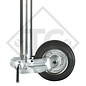 Jockey wheel ø60mm round, type K 60-200 VB, support shoe semi-automatic, for caravans, car trailers, machines for building industry
