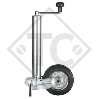 Roue jockey ø60mm rond, type K 60-200 VB, sabot semi-automatique