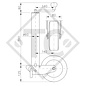 Jockey wheel ø60mm round, type K 60-200 VB, support shoe semi-automatic, for caravans, car trailers, machines for building industry