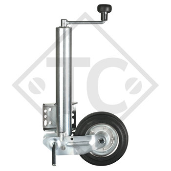 Roue jockey ø60mm rond, type K 60-B-200 VB, sabot semi-automatique