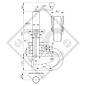 Roue jockey ø60mm rond, type K 60-B-200 VB, sabot semi-automatique, pour caravanes, remorques-auto, machines pour l'industrie du bâtiment