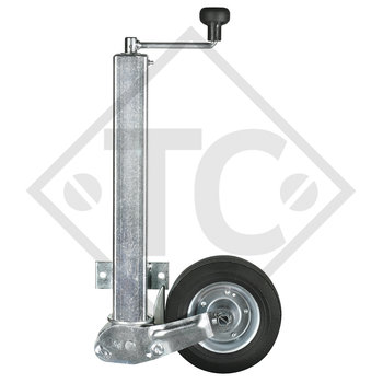 Roue jockey □60mm carré, type VK 60-P2H-200 VBB, sabot entièrement automatique