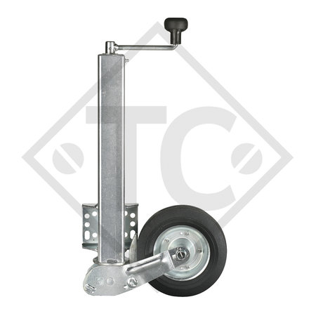 Roue jockey □60mm carré, type VK 60-PB1-200 VBB, sabot entièrement automatique