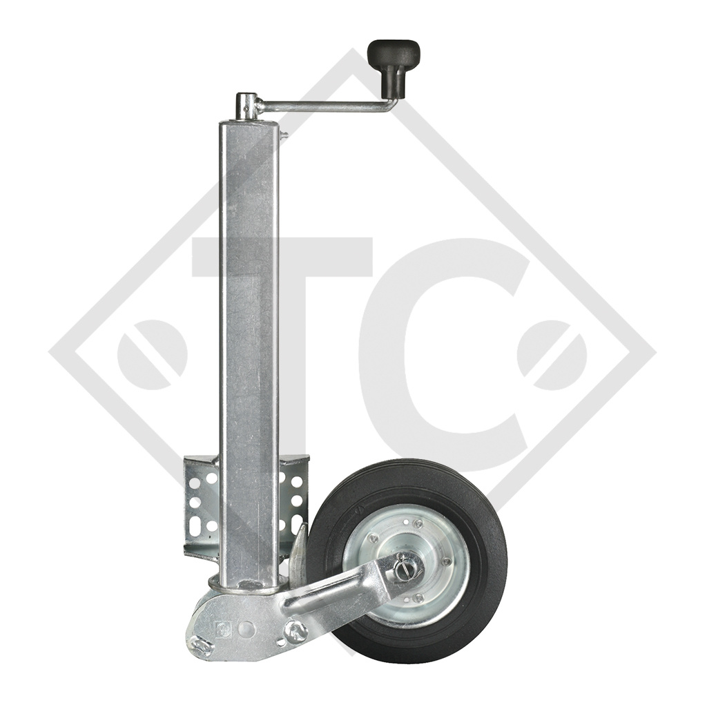 Jockey wheel □60mm square, type VK 60-PB1-200 VBB, support shoe fully automatic, for caravans, car trailers, machines for building industry