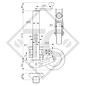 Ruotino d'appoggio □60mm quadro, tipo VK 60-PB1-200 VBB, pattino d’appoggio automatico, per caravan, rimorchi auto, macchine per l'edilizia