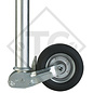 Roue jockey ø60mm rond, type VK 60-200 VBB, sabot entièrement automatique, pour caravanes, remorques-auto, machines pour l'industrie du bâtiment