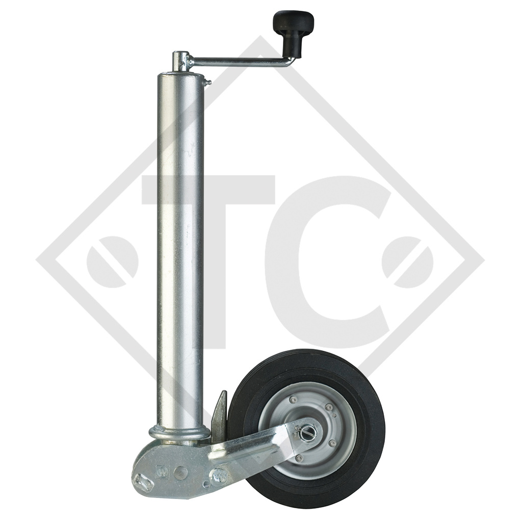 Roue jockey ø60mm rond, type VK 60-200 VBB, sabot entièrement automatique, pour caravanes, remorques-auto, machines pour l'industrie du bâtiment