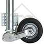 Roue jockey ø60mm rond, type VK 60-KH-200 VBB, sabot entièrement automatique, pour caravanes, remorques-auto, machines pour l'industrie du bâtiment