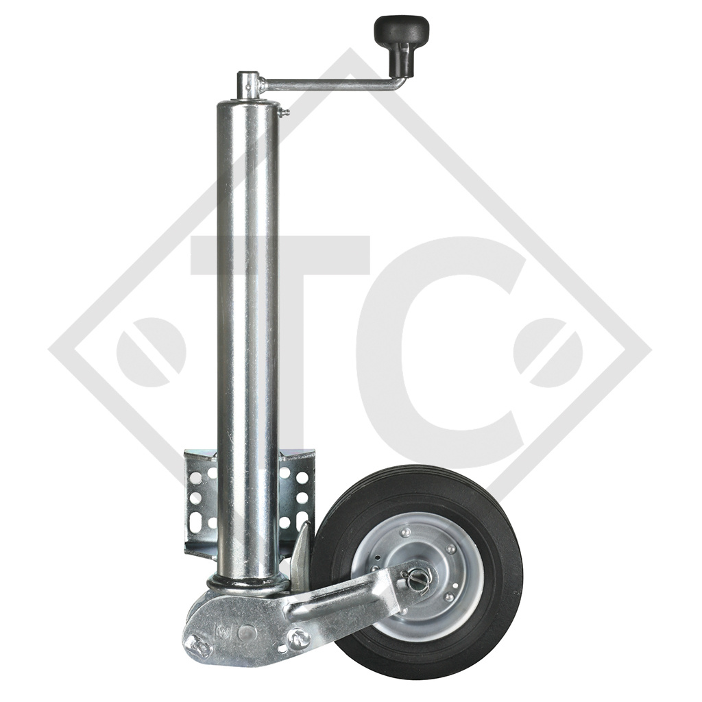 Roue jockey ø60mm rond, type VK 60-BH-200 VBB, sabot entièrement automatique, pour caravanes, remorques-auto, machines pour l'industrie du bâtiment