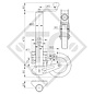 Roue jockey ø60mm rond, type VK 60-BH-200 VBB, sabot entièrement automatique, pour caravanes, remorques-auto, machines pour l'industrie du bâtiment