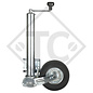 Jockey wheel ø60mm round, type VK 60-BH-255 SB, support shoe fully automatic, for caravans, car trailers, machines for building industry