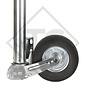 Roue jockey ø60mm rond, type VK 60-ABLFH-255 SB, version longue, sabot entièrement automatique, pour caravanes, remorques-auto, machines pour l'industrie du bâtiment