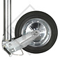 Jockey wheel ø70mm round, type K 70-400 VBR, support shoe semi-automatic, for caravans, car trailers, machines for building industry