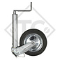 Rueda jockey ø70mm redondo, tipo K 70-400 VBR, con horquilla semiautomática, para caravanas, remolques y semirremolques