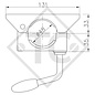 Abrazadera de sujeción ø48mm redondo KLE 48, maneta rigida, para los remolques convencionales